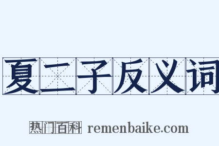 夏二子反义词是什么意思的图片